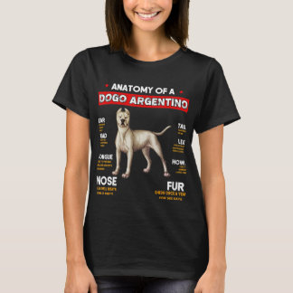 Anatomia De Cães Dogo Argentino Emitem Camisa