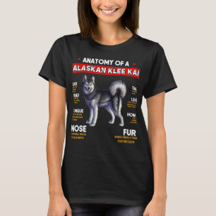 Anatomia De Cães Klee Kai Do Alasca Emite Camisa