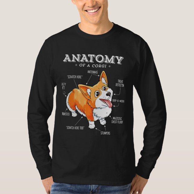 Anatomia De Corgi Corgis Cachorro Camisetas (Frente)