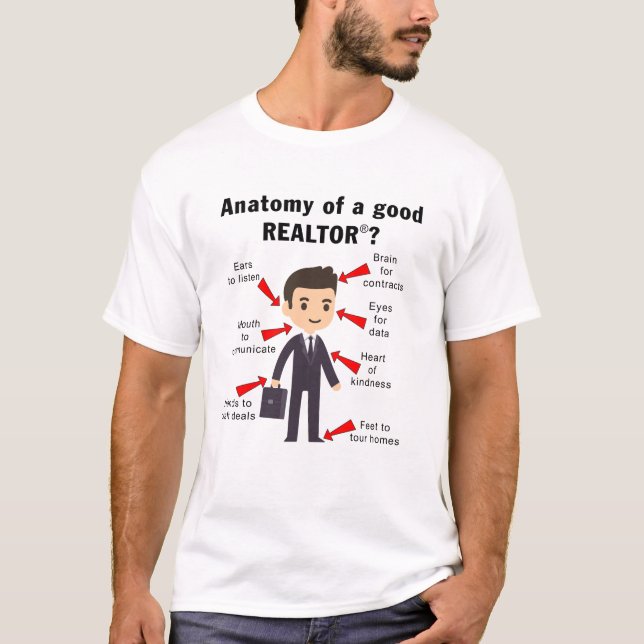 Anatomia de uma boa camiseta do Realtor® Men (Frente)