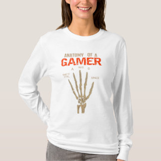 Anatomia de uma camiseta de teclado com esqueleto