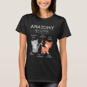 Anatomia dos Gatos Piada Camiseta Humor de Gato Am