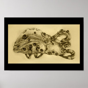 Anatomia hepática mecânica Desenho de Impressão St