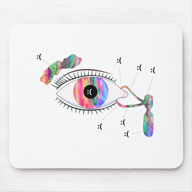 Anatomia Trippy Mousepad do olho da arte do pulso (Frente)