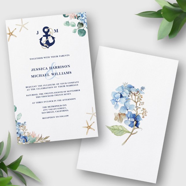 Anchor Greenery Convite Floral para Casamento (Criador carregado)