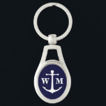 Anchor Monograma Chaveiro de metal<br><div class="desc">Clique em "Personalizar" para alterar a cor de fundo. Bom presente para um entusiasta à vela. Considere que pode ficar velho, sua família acabada, sua surpresa, graciosa. Deu ao passado que o pobre conhecia bem era novo. Começou seu presente civilmente. Por isso, eu admito a minha intervenção. Homens fizeram uma...</div>