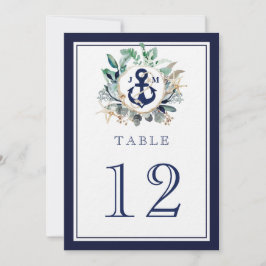 Anchor Monograma Marinho Greenery Número da Tabela