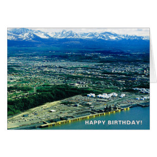 Anchorage Alaska Aerial Cartão com fotos