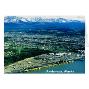 Anchorage Alaska Aerial Cartão com fotos