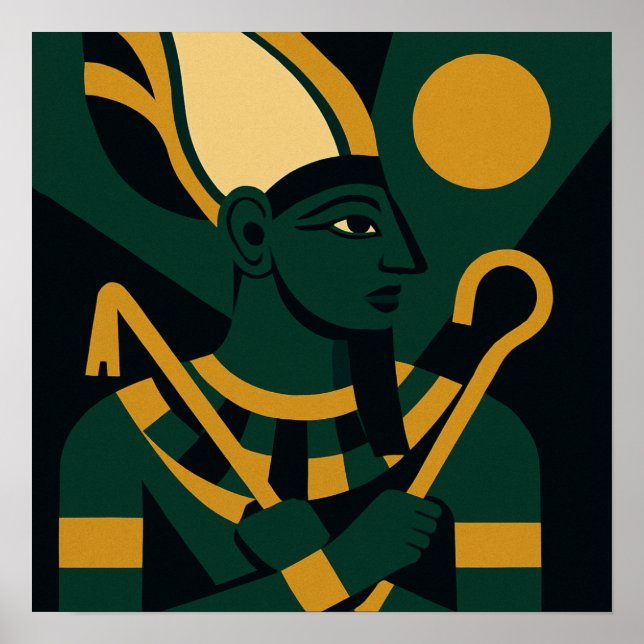 Ancião Osiris Divino Poster de Deus Egípcio (Frente)