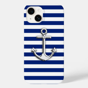 Âncora cromo no Marinho Blue Stripes Decor
