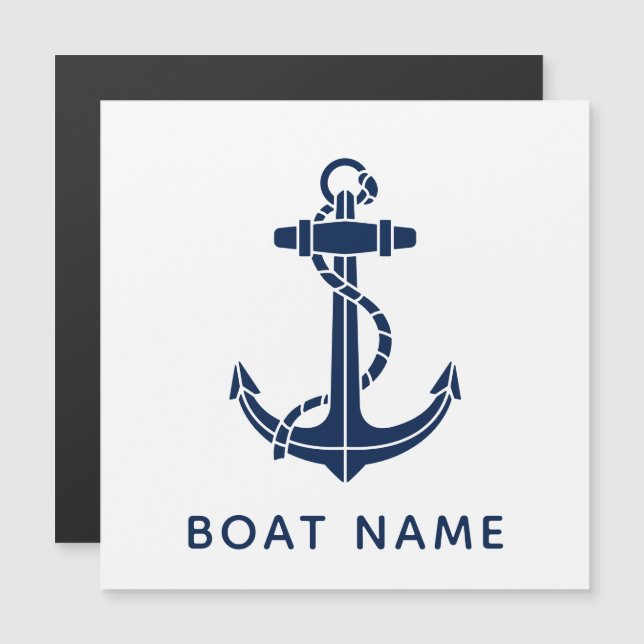 Âncora de Barco e Nome Costume Náutico (Frente/Verso)