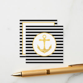 Âncora e faixas | Tema náutico | Cartão de gabinet