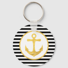 Âncora e faixas | Tema náutico | CHAVEIRO