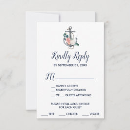 Âncora Floral | Cartão de Resposta de Escolha de M