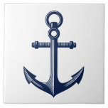 Âncora náutica<br><div class="desc">Um azulejo náutico-temático de uma ilustração da âncora do vintage.</div>