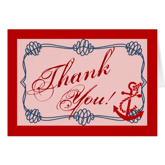 Âncora Náutica do Nó do Marinho de Cartões de agra (Frente horizontal)