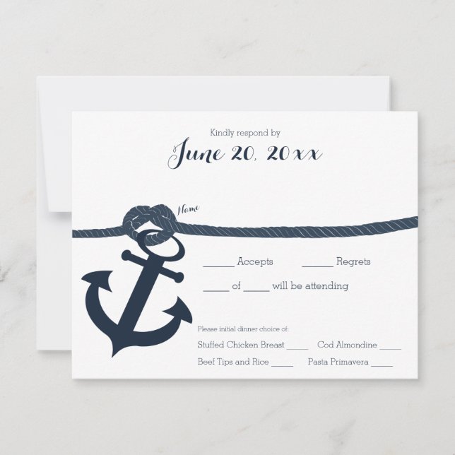 Âncora Náutica e Resposta de Corda Escura (Frente)