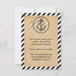 Âncora Náutica Vintage - Convite de Recepção