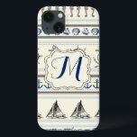 Ancoragem de vela Monograma náutico Samsung 4 Case<br><div class="desc">Ancoragem de vela Náutica Nó de corda varejo Barco de vela Monograma Padrão inicial de Tecido personalizado Samsung 4 Caso</div>