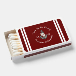 Ancoragem Floral inicial náutica Maroon Burgundy V