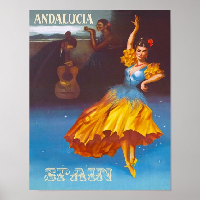 Andaluzia, poster de viagens Espanha (Frente)