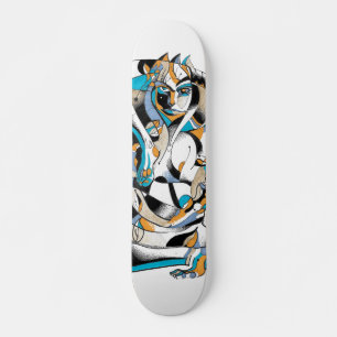Andar de skate de joker azul