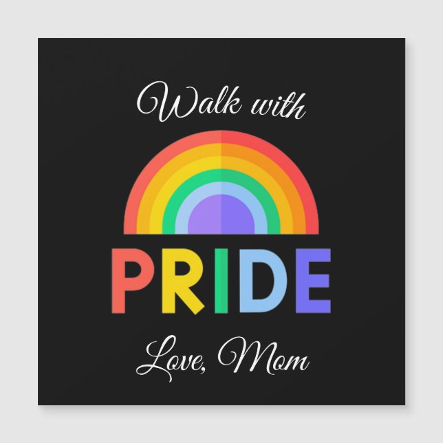 "Ande com Orgulho" Amor, mãe | Magnet (Frente)