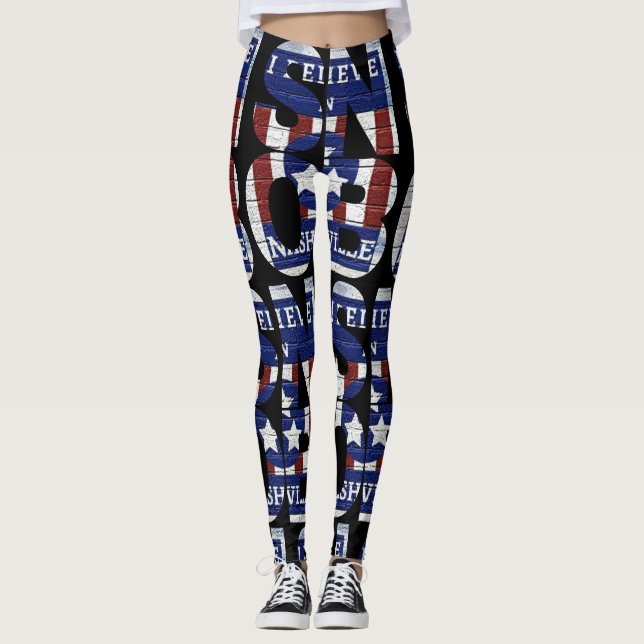Ande conforme fala nessas leggings "Nashville Snob (Frente)