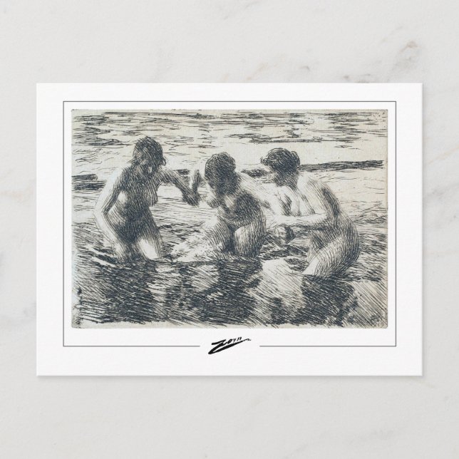 Anders Zorn #328 - Cartão Postal de Arte (Frente)