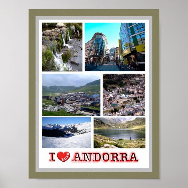Andorra - I Love - viagem e Poster (Frente)