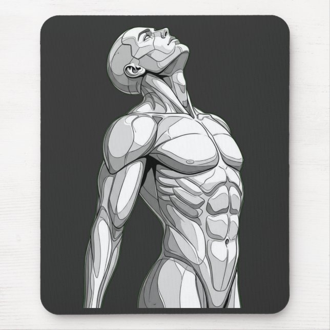 Android Anatomy: Futuristic Cyborg Mousepad (Frente)
