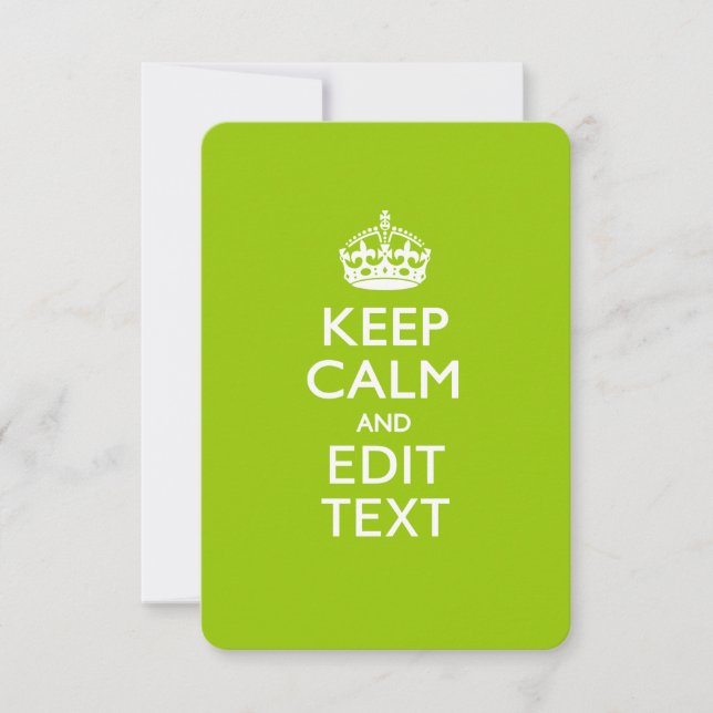 Android Green Mantém Calma E Seu Texto (Frente)