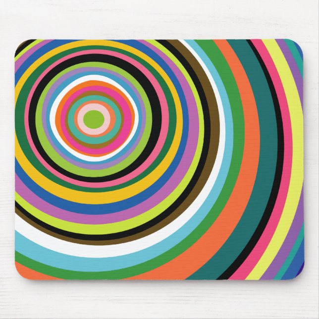 Anéis coloridos Mousepad (Frente)