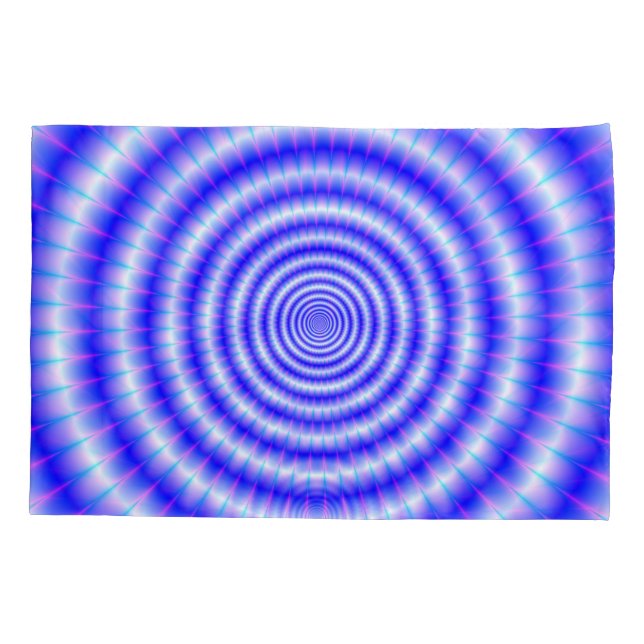 Anéis Concentrados em Azul e Branco (Verso)