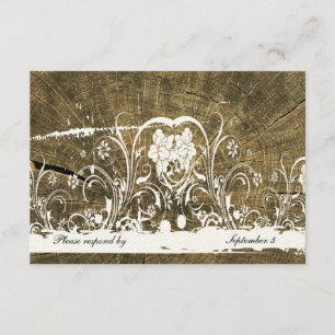 Anéis de Árvore Shabby Lace rsvp com envelopes