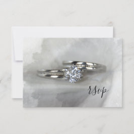 Anéis de Casamento Diamond em Placa RSVP de Cinza