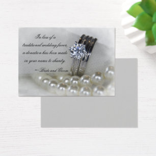 Aneis de diamante e pérolas que Wedding favores d
