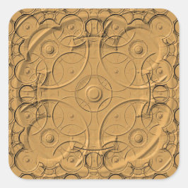 Anéis embutidos sobre adesivos metálicos Dourados