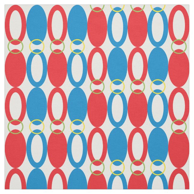 Anéis tecido azul e vermelho de | (Modelo)