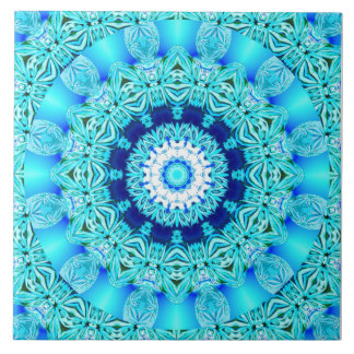 Anel azul do anjo do gelo, mandala abstrata
