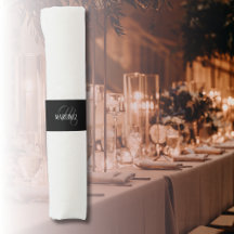 Elegante Personalizado Preto Sobrenome | Nome