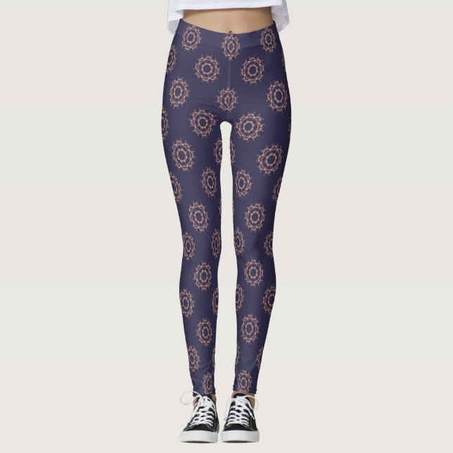 anel de leggings de flores (Frente)