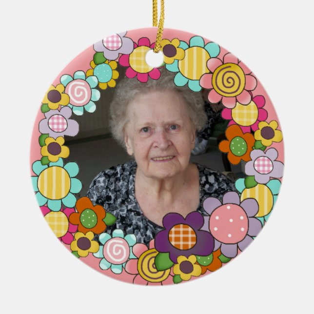 Anel Personalizado de Ornamento de Fotografias de  (Frente)