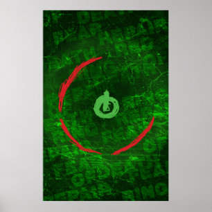 Anel vermelho do poster da morte - geek do video