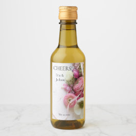 Anêmonas, ranúculo, Conjunto de Etiquetas de Bebid