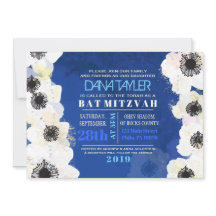 Anemone Flowers Bat Mitzvah Convite