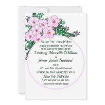 Anemone Rosa Greenery Floral Casamento Convite