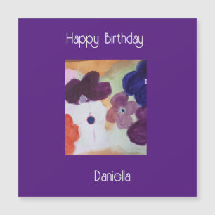 Anemone Spring Flowers Magnetic Birthday Card