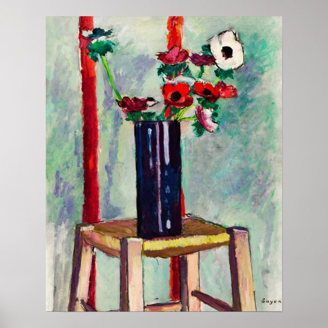 Anemones (1910-1912) Henry Lyman Sayen Poster (Frente)